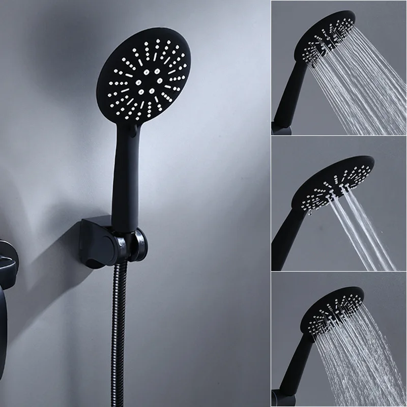 Shower Set Wall Mounted Shower Head Faucet Bath Mixer Tap Hot Cold Water Black Color Bathroom Accessories Healthy Copper Fauset
Shower Set Wall Mounted Shower Head Faucet Bath Mixer Tap Hot Cold Water Black Color Bathroom Accessories Healthy Copper Fauset