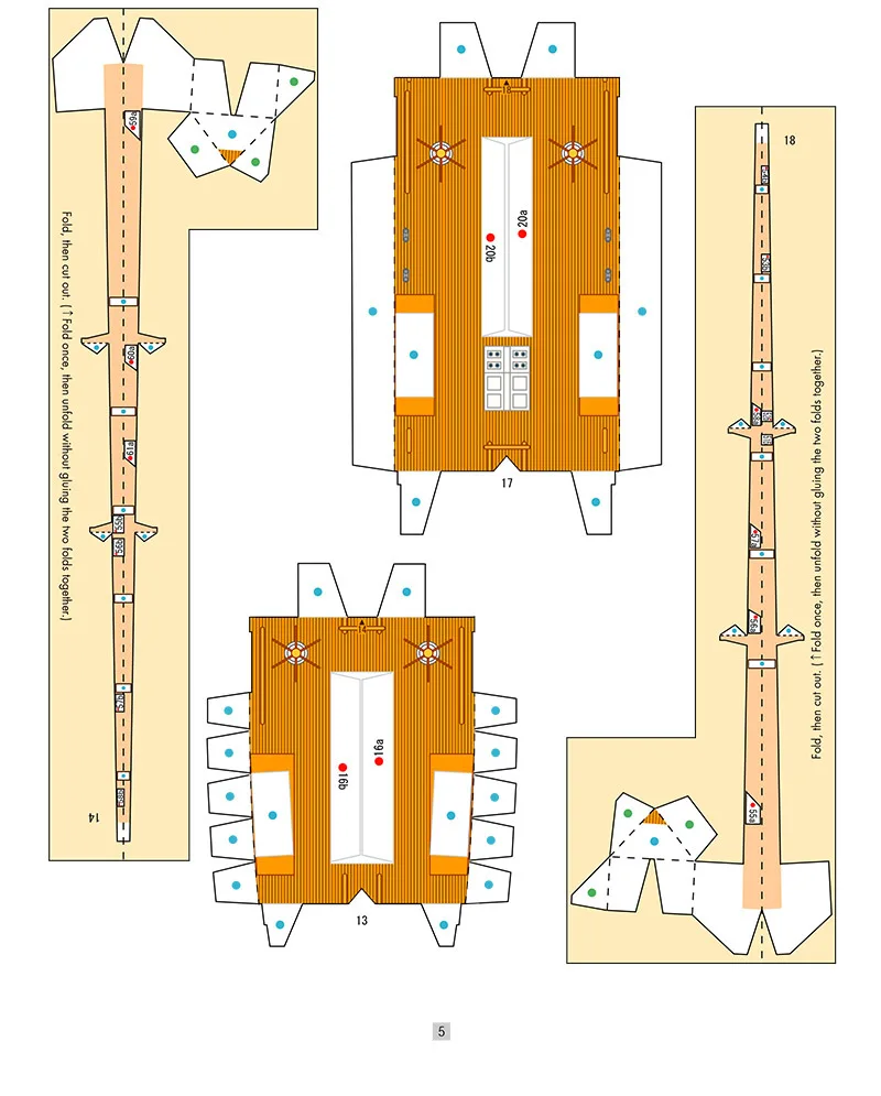 Japan Maru sailing paper model 3D handmade DIY handmade origami student activity origami origami toy