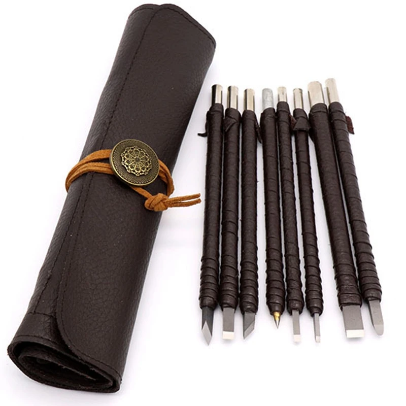 BMBY-Hand Tools Tungsten Steel Carving Knife Set Seal Stone Graver Lettering Engraving Tool with Leather Handle Leather Bag
BMBY-Hand Tools Tungsten Steel Carving Knife Set Seal Stone Graver Lettering Engraving Tool with Leather Handle Leather Bag