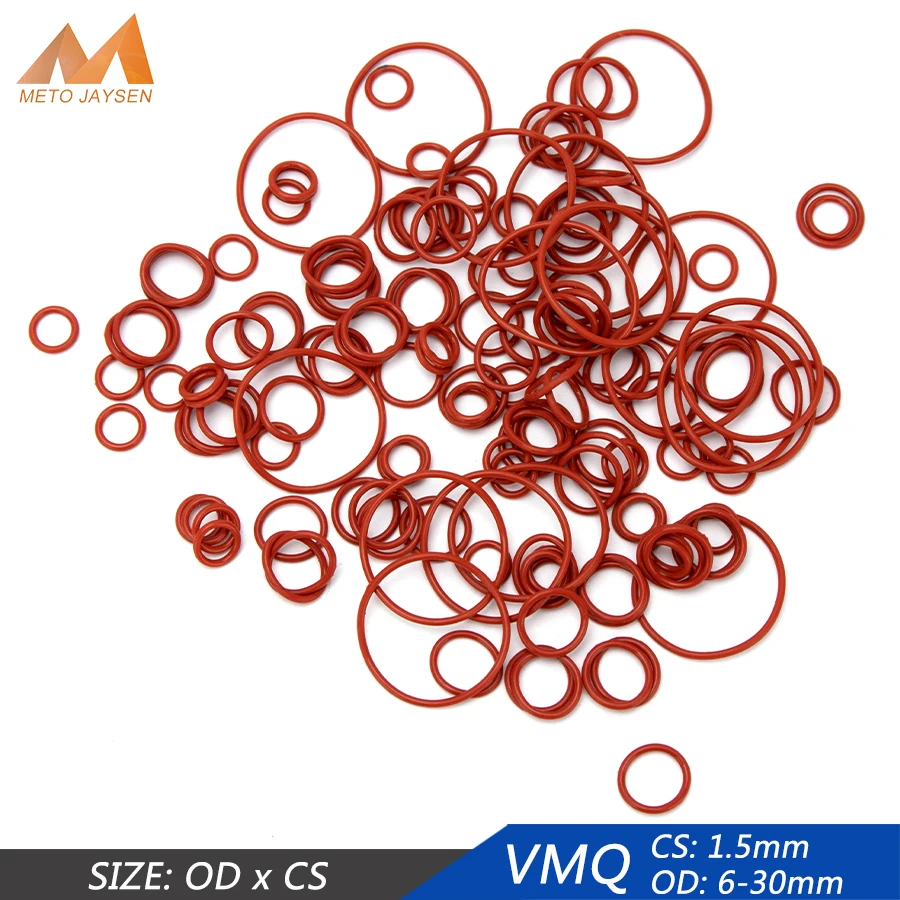 20pcs VMQ Silicone Rubber Sealing O-ring Replacement Red Seal O rings Gasket Washer OD 6mm-30mm CS 1.5mm DIY Accessories S113
20pcs VMQ Silicone Rubber Sealing O-ring Replacement Red Seal O rings Gasket Washer OD 6mm-30mm CS 1.5mm DIY Accessories S113