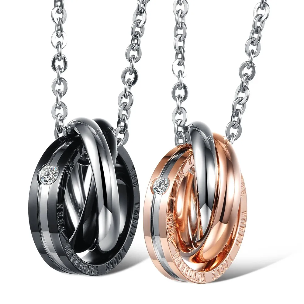Stainless Steel Crystal Circle Pendant Chain Necklace Fashion Rose Gold Black Jewelry for Women Men Couple Lover Gift
Stainless Steel Crystal Circle Pendant Chain Necklace Fashion Rose Gold Black Jewelry for Women Men Couple Lover Gift