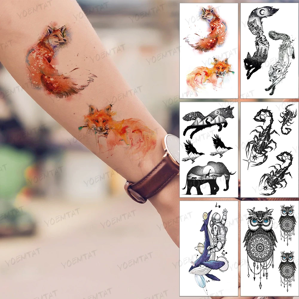Waterproof Temporary Tattoo Sticker Color Wolf Fox Animal Sexy Tatoo Arm Leg Fake Body Art Tatto Woman Man Child Flash Tattoos
Waterproof Temporary Tattoo Sticker Color Wolf Fox Animal Sexy Tatoo Arm Leg Fake Body Art Tatto Woman Man Child Flash Tattoos