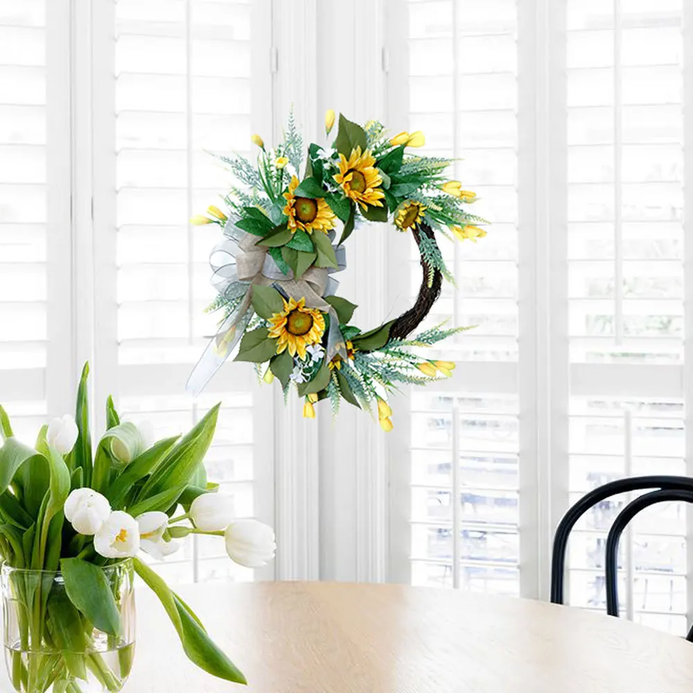 Realistic Sunflower Wreath Holiday Props Garland Hanging Pendant Party Festival Ornaments
Realistic Sunflower Wreath Holiday Props Garland Hanging Pendant Party Festival Ornaments