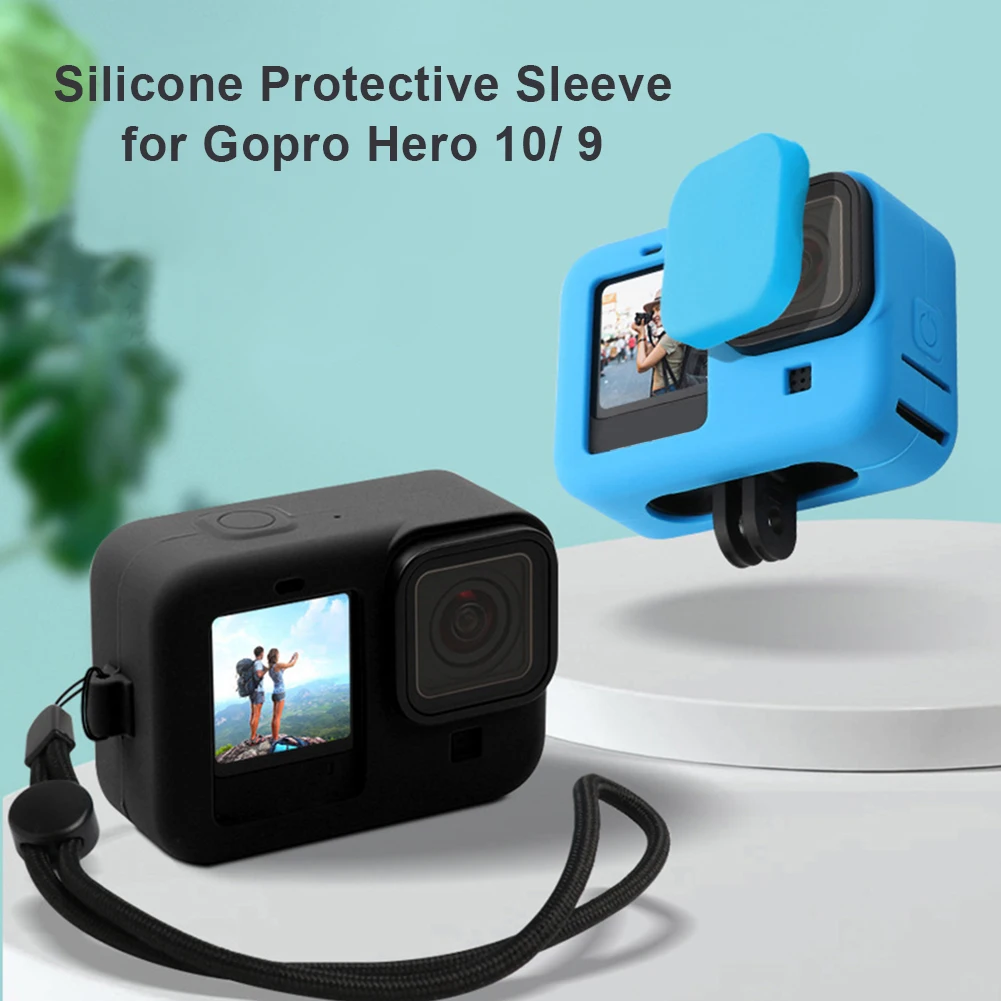 Силиконовый чехол для GoPro Hero 10 9 Защитная пленка корпуса Крышка объектива со