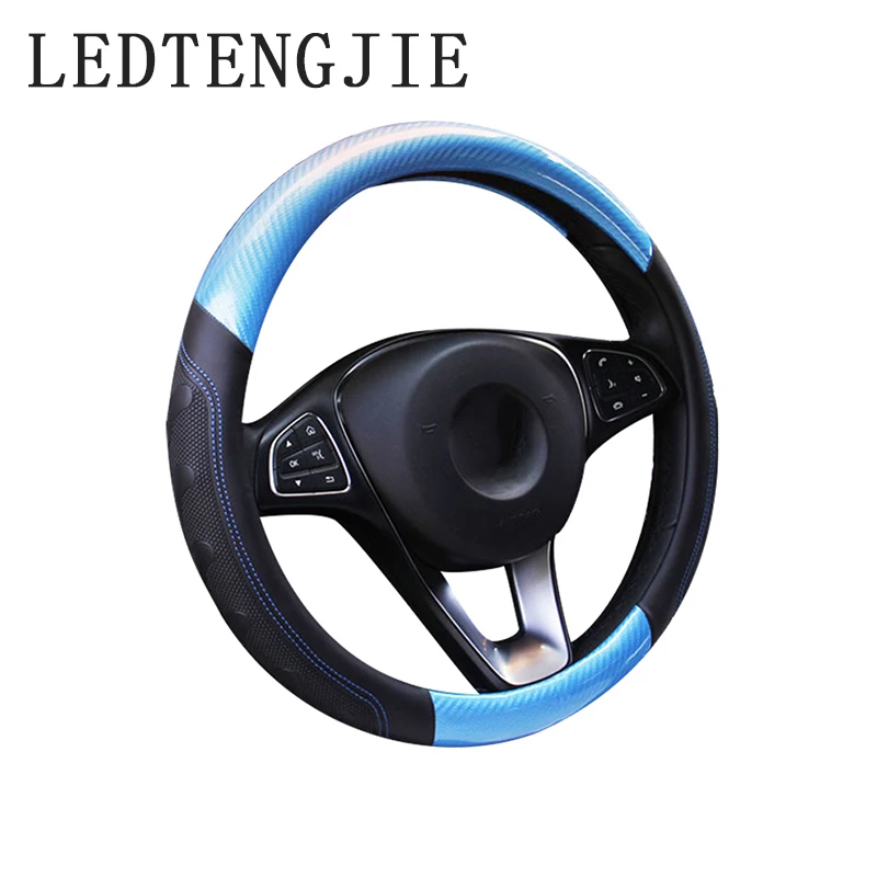 LEDTENGJIE 37-38CM fashion car steering wheel cover four seasons universal carbon fiber three-dimensional fingertip handle cover
LEDTENGJIE 37-38CM fashion car steering wheel cover four seasons universal carbon fiber three-dimensional fingertip handle cover