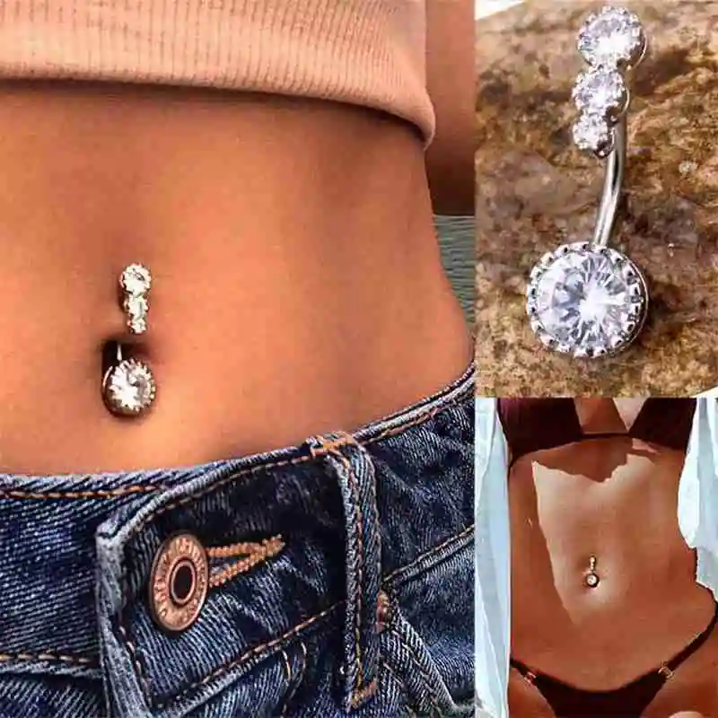 Women Belly Button Navel Ring Sliver Piercing Steel Girls Crystal Body Dance Belly Rings Jewelry Button Sexy Earring Nightc F3U8
Women Belly Button Navel Ring Sliver Piercing Steel Girls Crystal Body Dance Belly Rings Jewelry Button Sexy Earring Nightc F3U8