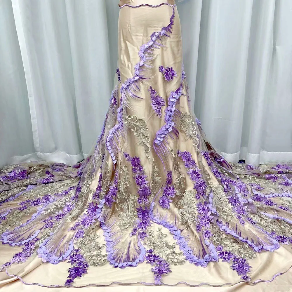 Lilac новейшая французская Тюлевая кружевная ткань 3D цветок Высокое качество нигерийская Свадебная вышивка бусины Африканское Кружево Ткань...
Lilac новейшая французская Тюлевая кружевная ткань 3D цветок Высокое качество нигерийская Свадебная вышивка бусины Африканское Кружево Ткань...