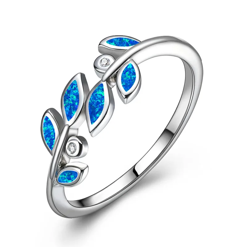 For Women Vintage Crystal Bridal Leaf Thin Engagement Ring Simple Female Blue White Opal Ring Classic Silver Color Wedding Rings
For Women Vintage Crystal Bridal Leaf Thin Engagement Ring Simple Female Blue White Opal Ring Classic Silver Color Wedding Rings