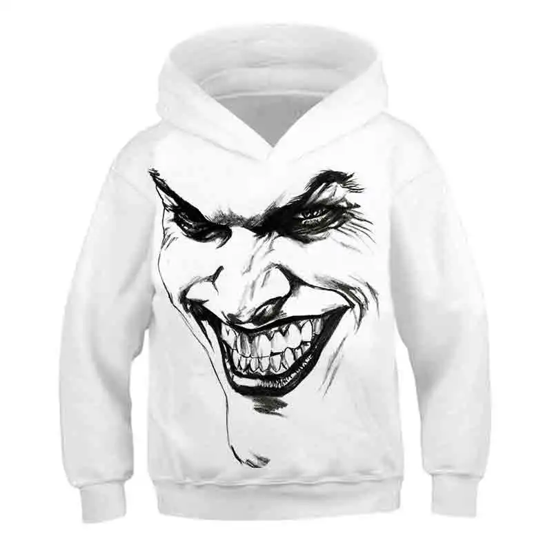 Clown 3D Boys Hoodies for Girls Teenagers Children' for Boys Girls Joker Face Pullovers Child Kids Hoodies Clothes
Clown 3D Boys Hoodies for Girls Teenagers Children' for Boys Girls Joker Face Pullovers Child Kids Hoodies Clothes