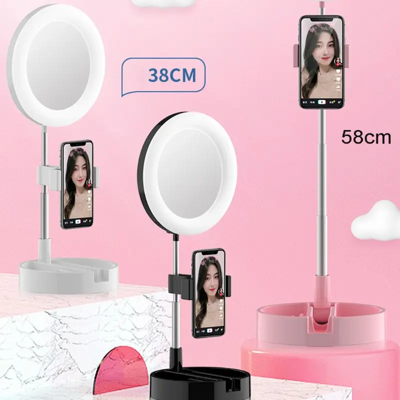 USB Light Selfie Foldable Fill Light Dimming LED Fill Lamp with Phone Clip Mirror for Live Streaming Broadcasting Video
USB Light Selfie Foldable Fill Light Dimming LED Fill Lamp with Phone Clip Mirror for Live Streaming Broadcasting Video