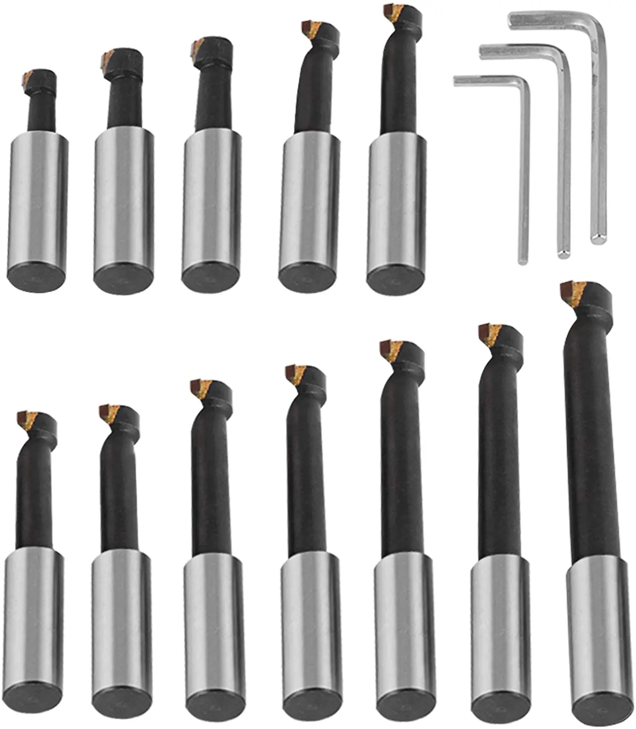 3inch Boring Head R8 Shank Carbide Tipped 3/4" Boring Bar Set 16pcs,Boring Drill Bits Set with 1-1/2-18 (7/16) Thread
3inch Boring Head R8 Shank Carbide Tipped 3/4" Boring Bar Set 16pcs,Boring Drill Bits Set with 1-1/2-18 (7/16) Thread