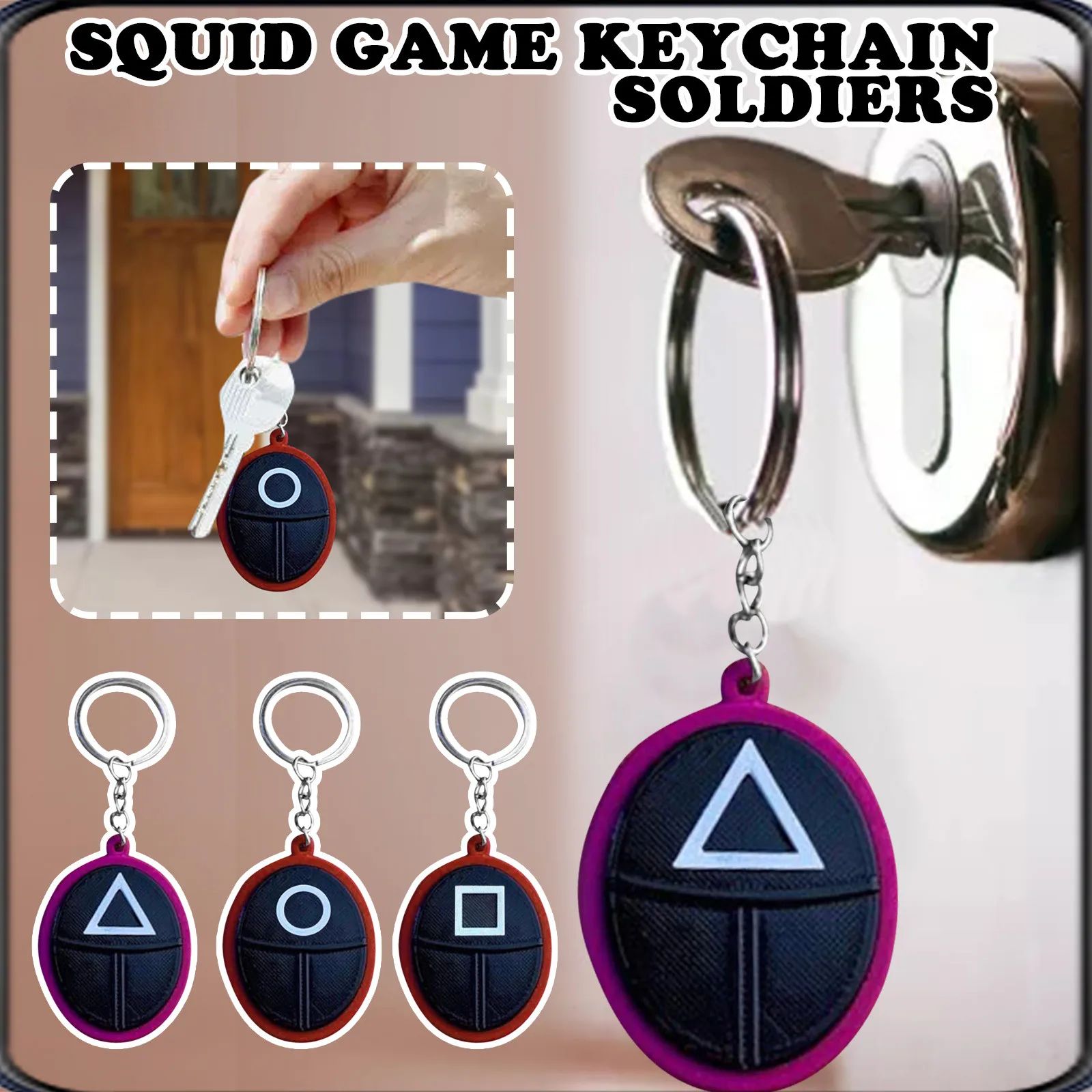 Squid Game Keychain Soldier Spopular Series Are Still Missing Your Keychain Mini Key Ring Car Backpack Pendant Gift Ornament
Squid Game Keychain Soldier Spopular Series Are Still Missing Your Keychain Mini Key Ring Car Backpack Pendant Gift Ornament