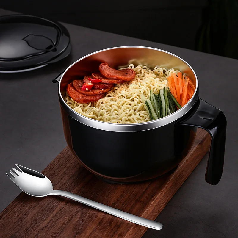 Lunch Box Large Stainless Steel Bowl of Instant Noodles To Eat Rice Bowl with Lid, Household Utensils Soup Bowl Rice Bowl
Lunch Box Large Stainless Steel Bowl of Instant Noodles To Eat Rice Bowl with Lid, Household Utensils Soup Bowl Rice Bowl