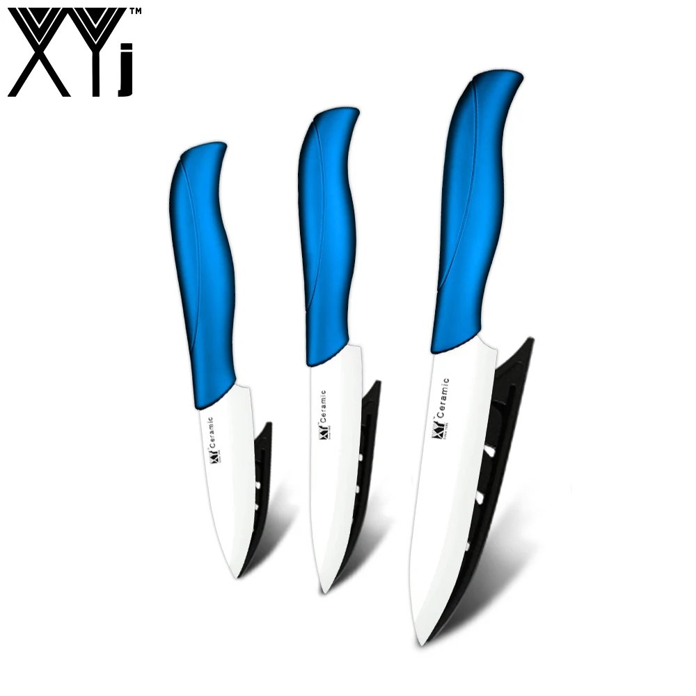 Керамические кухонные ножи XYj циркониевое лезвие удобная ручка набор мясницы