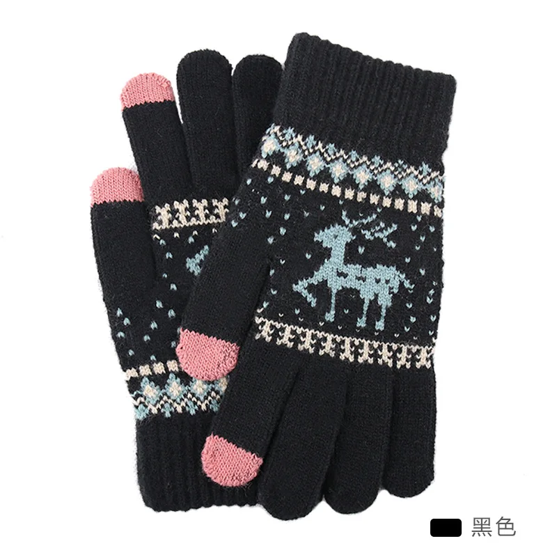 Women's Cashmere Wool Knitted Gloves Winter Warm Thick Touch Screen Gloves Women for Mobile Phone Black Gloves Fashion Women
Women's Cashmere Wool Knitted Gloves Winter Warm Thick Touch Screen Gloves Women for Mobile Phone Black Gloves Fashion Women