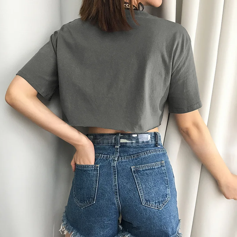 2021 Summer New Street Handsome Punk Short-sleeved T-shirt Female Embroidered Letter Curling Super Short Top
2021 Summer New Street Handsome Punk Short-sleeved T-shirt Female Embroidered Letter Curling Super Short Top