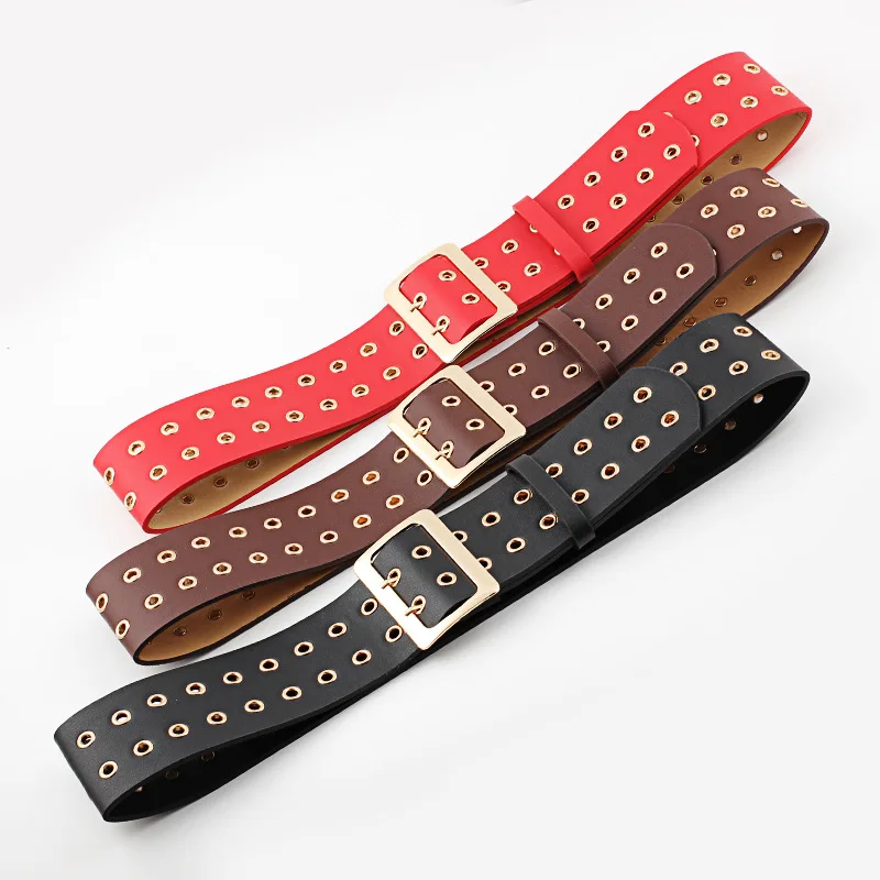 Women's new hot-selling gas eye belt double pin buckle double exhaust eye fashion pants belt clothing decoration
Women's new hot-selling gas eye belt double pin buckle double exhaust eye fashion pants belt clothing decoration