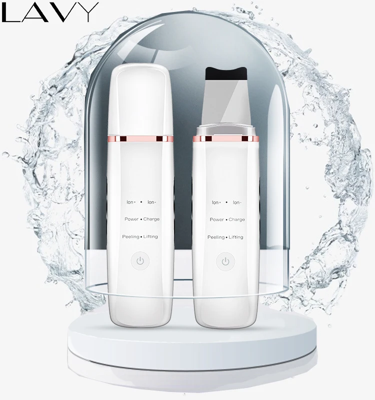 Phototherapy Skn Ultrasonic Face Cleaner Skin Scrubber Ultrasound Vibration Massager Peeling Clean Tone Lift | Красота и здоровье