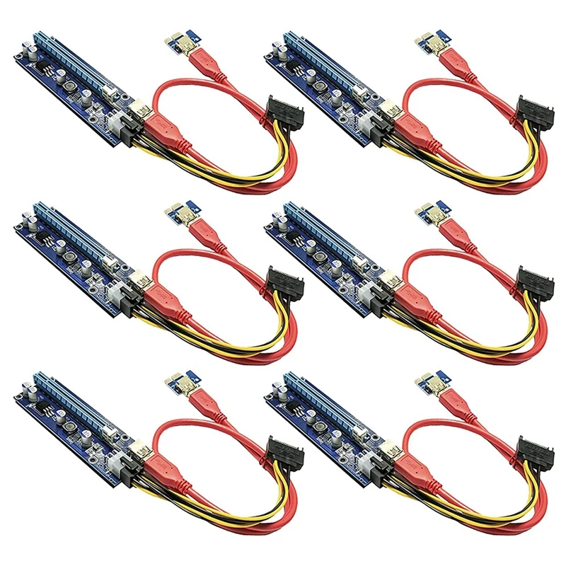 Pcie Dual Chip PCI-E 16X To 1X Powered Riser Adapter Card With USB 3.0 Extension Cable & 6 Pin PCI-E To SATA Power Cable
Pcie Dual Chip PCI-E 16X To 1X Powered Riser Adapter Card With USB 3.0 Extension Cable & 6 Pin PCI-E To SATA Power Cable