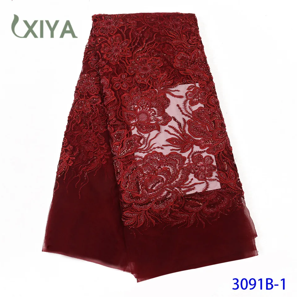 Wine Red Beaded Lace Fabric Best Quality Handmade Beads Lace Fabrics African French Tulle Mesh Lace for Nigerian Sewing APW3091B
Wine Red Beaded Lace Fabric Best Quality Handmade Beads Lace Fabrics African French Tulle Mesh Lace for Nigerian Sewing APW3091B