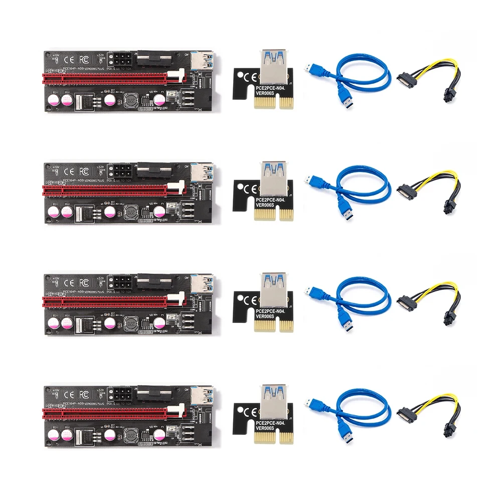 4 шт., кабель питания VER009 USB 3,0 PCI E Райзер VER 009S 1X 4X 8X 16X PCIE 
4 шт., кабель питания VER009 USB 3,0 PCI E Райзер VER 009S 1X 4X 8X 16X PCIE