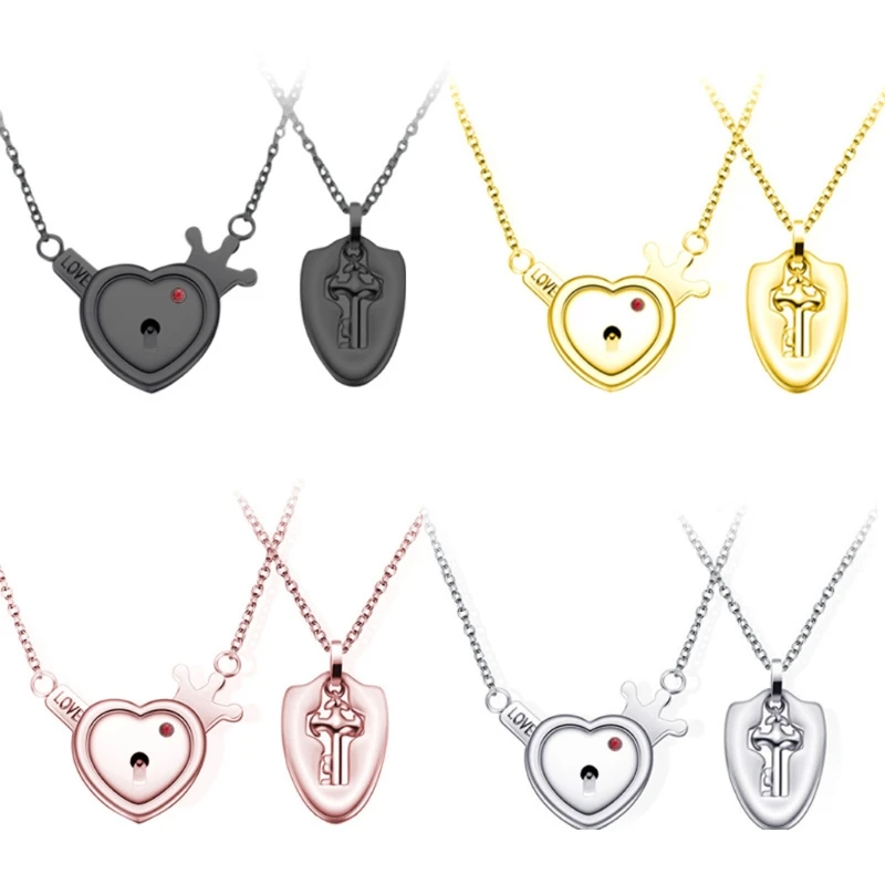 2Pcs Valentine's Day Lovers Stainless Steel Lock Key Heart Puzzle Pendant Necklace Kit Love Matching Sets Jewelry Gift
2Pcs Valentine's Day Lovers Stainless Steel Lock Key Heart Puzzle Pendant Necklace Kit Love Matching Sets Jewelry Gift