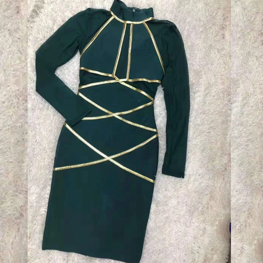 Elegant Green Long Sleeve Bandage Dress 2019 Women Autumn Patchwork Mesh Fashion Celebrity Party Runway Vestidos Wholesale
Elegant Green Long Sleeve Bandage Dress 2019 Women Autumn Patchwork Mesh Fashion Celebrity Party Runway Vestidos Wholesale