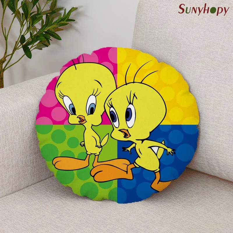 Tweety Bird Custom Peach Skin Pillowcase Round Shape For Home/Seat Cushion Wedding Decorative Diameter Size 40cm50cm60cm-ZLL
Tweety Bird Custom Peach Skin Pillowcase Round Shape For Home/Seat Cushion Wedding Decorative Diameter Size 40cm50cm60cm-ZLL