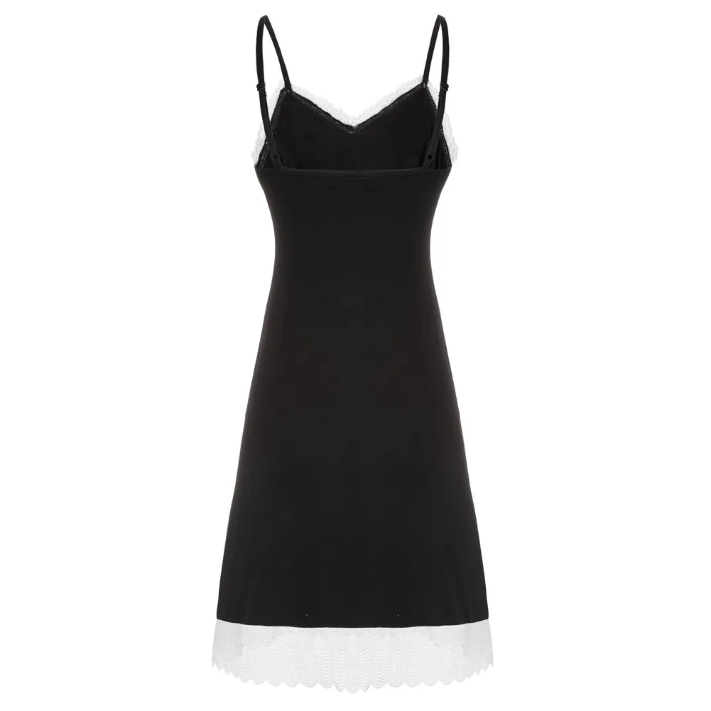 KK Women Full Slip Lace Decorated Slip Dress Comfy Spaghetti Straps V-Neck Dress Neckline Hemline With Lace Decorated
KK Women Full Slip Lace Decorated Slip Dress Comfy Spaghetti Straps V-Neck Dress Neckline Hemline With Lace Decorated