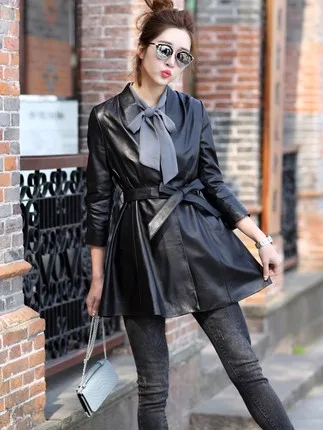 Top and New Spring Autumn Women Genuine Sheepskin Trench high quality
Top and New Spring Autumn Women Genuine Sheepskin Trench high quality