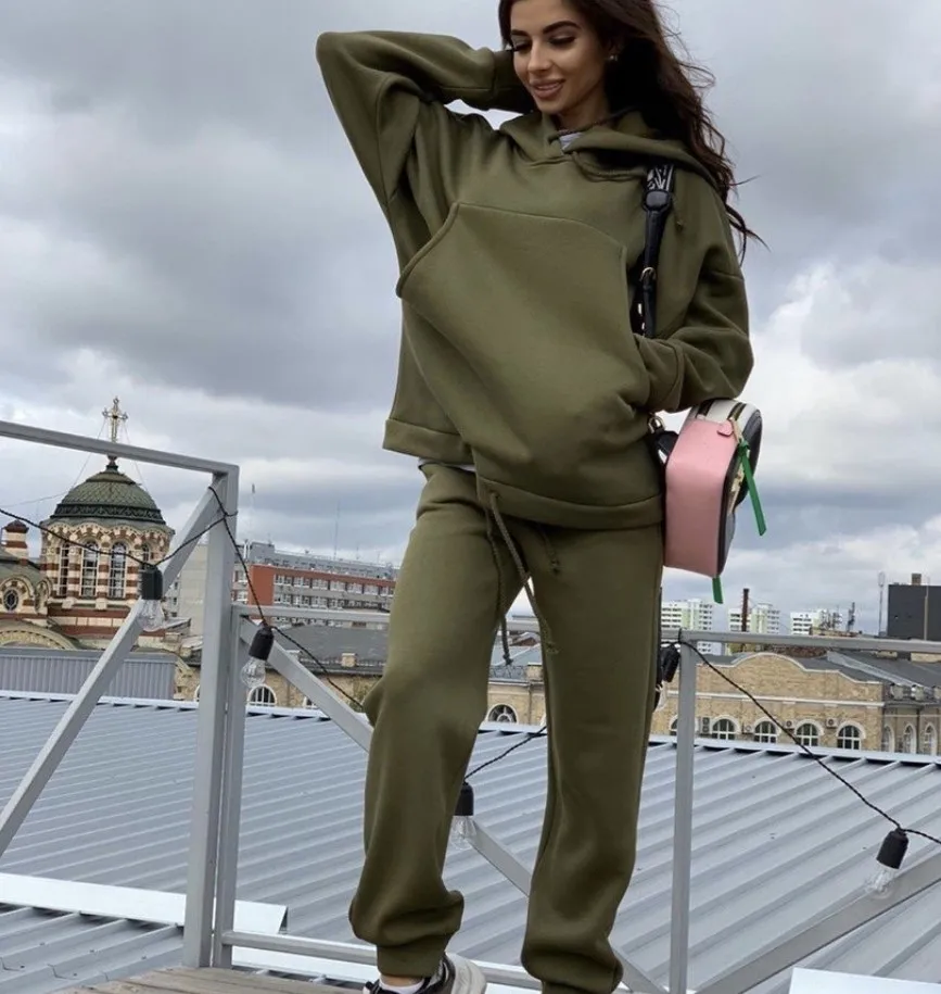 Autumn Winter Tracksuit Woman Solid Outfits Sweater Shirts Chandal Mejur Inviernio Casual Suits Femme Hoodies Set Pullovers 
Autumn Winter Tracksuit Woman Solid Outfits Sweater Shirts Chandal Mejur Inviernio Casual Suits Femme Hoodies Set Pullovers