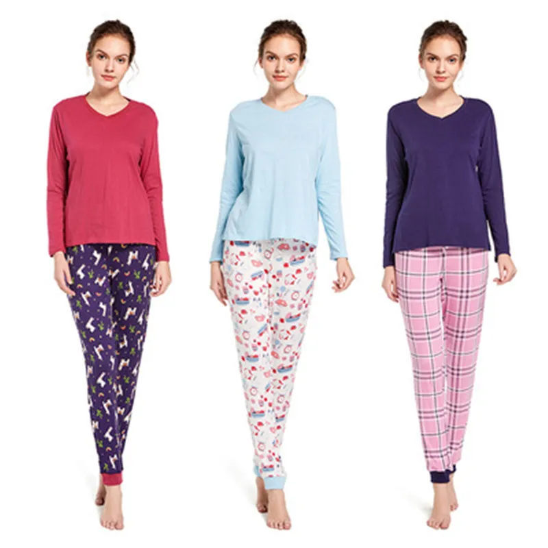 100% Cotton Pajamas Set Full Sleeve T-shirt Long Pants 2Piece/Set Casual Pyjama Big Size Mom Homewear Cozy Plus New Sleepwear
100% Cotton Pajamas Set Full Sleeve T-shirt Long Pants 2Piece/Set Casual Pyjama Big Size Mom Homewear Cozy Plus New Sleepwear
