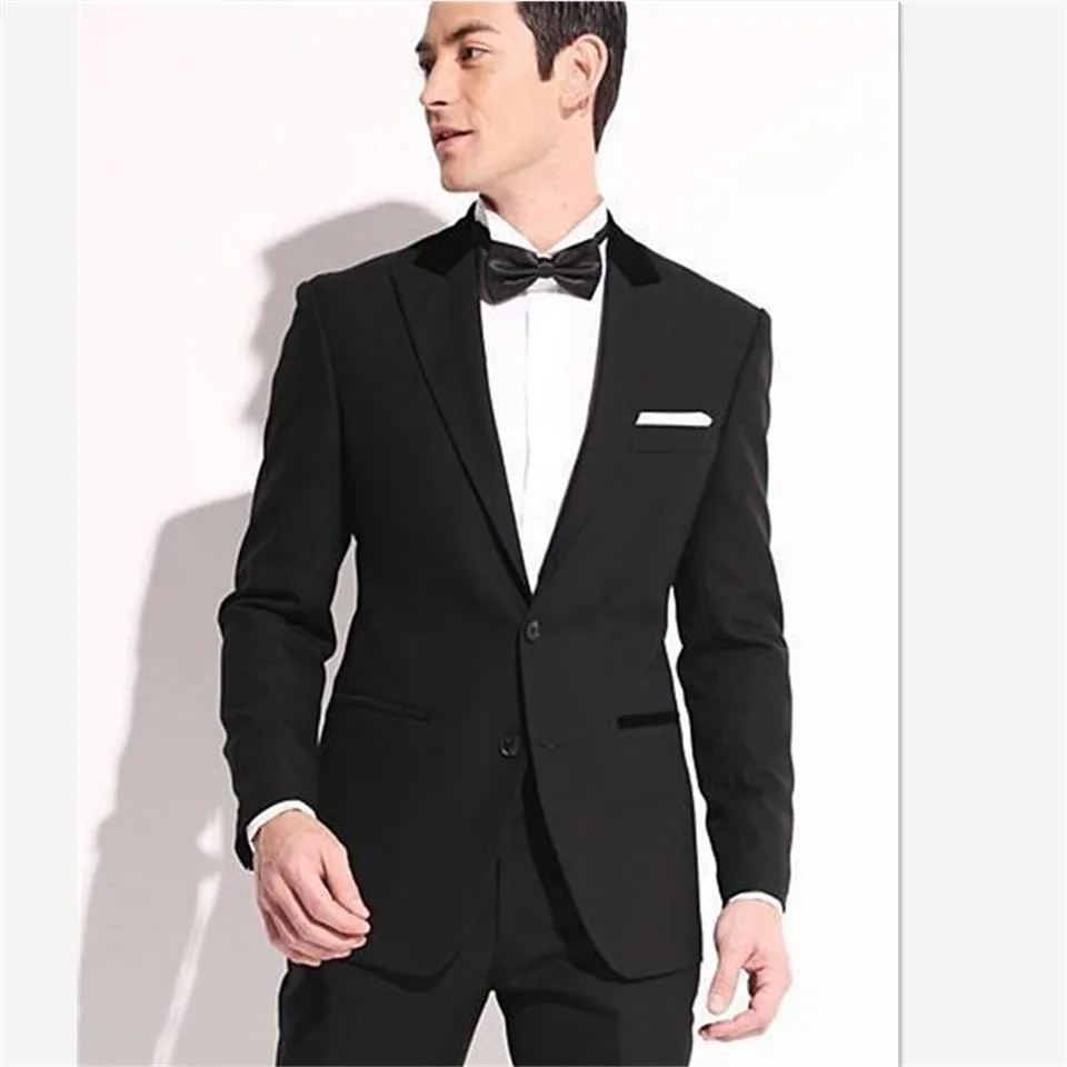 

New Veiai Men Suit Custom Made Groomsmen Notch Lapel Groom Tuxedos black Men Suits Wedding Best Man Blazer (Jacket+Pants+Tie)