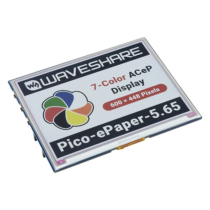 Дисплей E-Ink диагональю 5,65 дюйма для Raspberry Pi Pico 600x44, 8-цветный экран с электронными чернилами, интерфейс связи SPI
Дисплей E-Ink диагональю 5,65 дюйма для Raspberry Pi Pico 600x44, 8-цветный экран с электронными чернилами, интерфейс связи SPI
