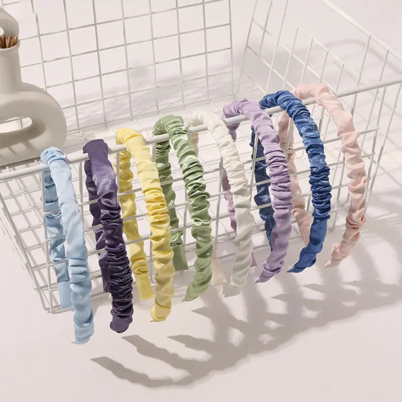 1PCS Fashion Pleated Bubble Headbands Ruched Satin Head Hoop Candy Color Thin Hair Hoop Girls Hairband Hair Accessories
1PCS Fashion Pleated Bubble Headbands Ruched Satin Head Hoop Candy Color Thin Hair Hoop Girls Hairband Hair Accessories