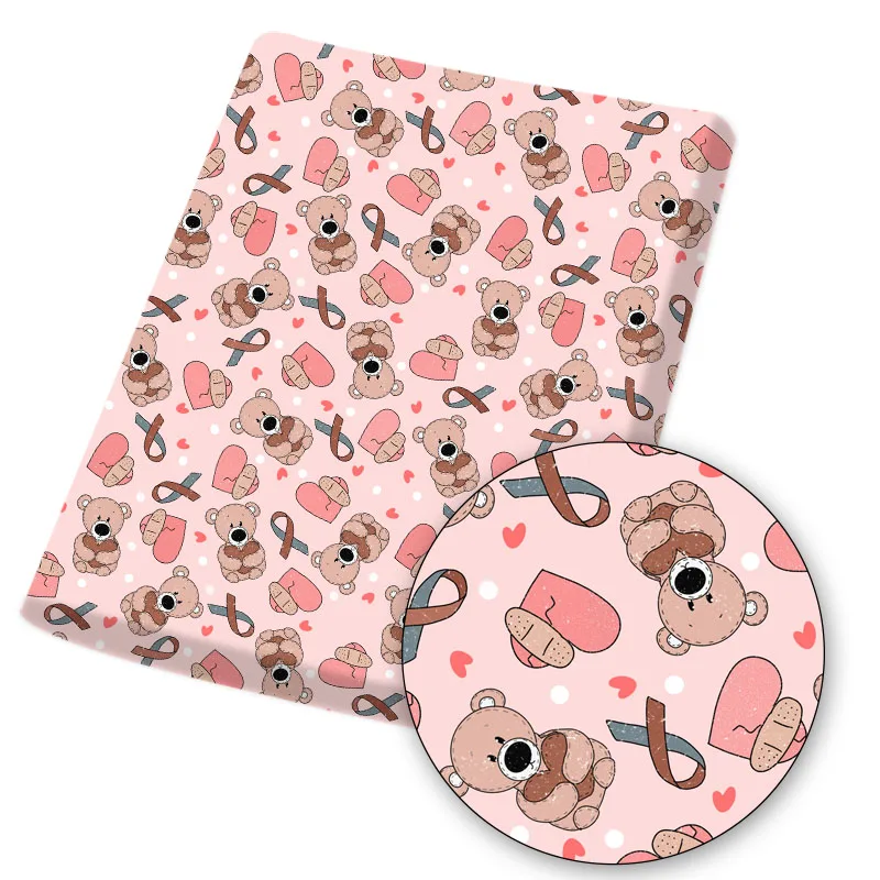 Polyester Cotton Fabric Cartoon Bear Girl Heart Printed Cloth Sheets Handmade Mask Dress Making DIY Crafts Supplies 45*145cm
Polyester Cotton Fabric Cartoon Bear Girl Heart Printed Cloth Sheets Handmade Mask Dress Making DIY Crafts Supplies 45*145cm