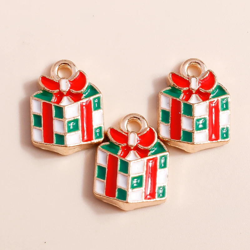 10pcs 13*10mm Mini Christmas Gifts Charms for Necklaces Earrings Making Accessories Holiday Cutie Pendants diy Jewelry Findings
10pcs 13*10mm Mini Christmas Gifts Charms for Necklaces Earrings Making Accessories Holiday Cutie Pendants diy Jewelry Findings