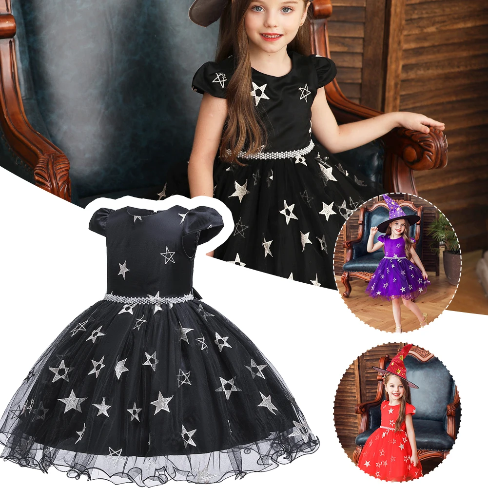 Halloween Witch and Hat for Kids Party Festival Dress Cosplay Stage Costume Halloween Supplies Decor for Girls Princess Gown
Halloween Witch and Hat for Kids Party Festival Dress Cosplay Stage Costume Halloween Supplies Decor for Girls Princess Gown