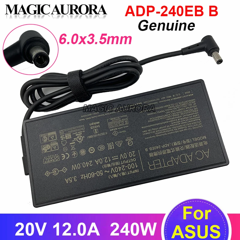 Натуральная ADP-240EB B 20V 12A 240W адаптер переменного тока питания для ноутбука Зарядное устройство для ASUS ROG 15 GX550LXS RTX2080 Питание 6,0x3,5 мм
Натуральная ADP-240EB B 20V 12A 240W адаптер переменного тока питания для ноутбука Зарядное устройство для ASUS ROG 15 GX550LXS RTX2080 Питание 6,0x3,5 мм