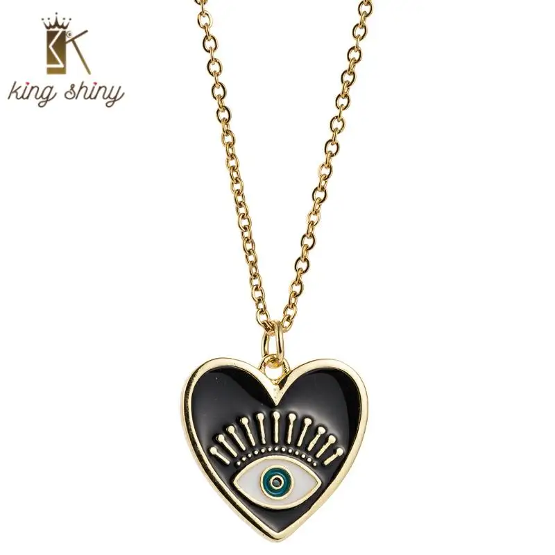 2020 New Jewelry Heart Pendant Necklace for Woman Personality Gold Color Enamel Devil's Eye Statement Long Chain Chaem Necklace
2020 New Jewelry Heart Pendant Necklace for Woman Personality Gold Color Enamel Devil's Eye Statement Long Chain Chaem Necklace