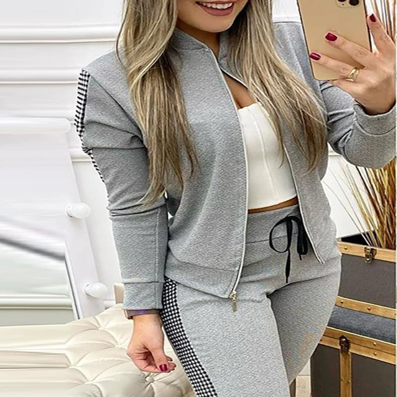 Fashion Tracksuits 2 Piece Set Autumn Zipper Jacket Long Pants Sports Suit Female Sweatshirt Sportswear Suit Woman Casual Sets
Fashion Tracksuits 2 Piece Set Autumn Zipper Jacket Long Pants Sports Suit Female Sweatshirt Sportswear Suit Woman Casual Sets