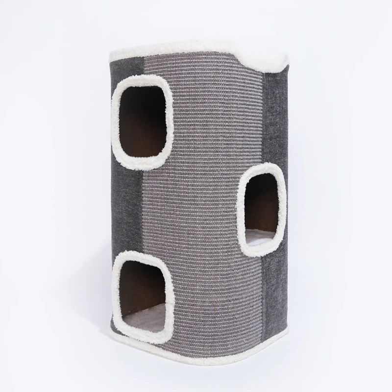Sisal bucket cat climbing frame cat litter cat tree one four seasons universal three-story litter villa
Sisal bucket cat climbing frame cat litter cat tree one four seasons universal three-story litter villa