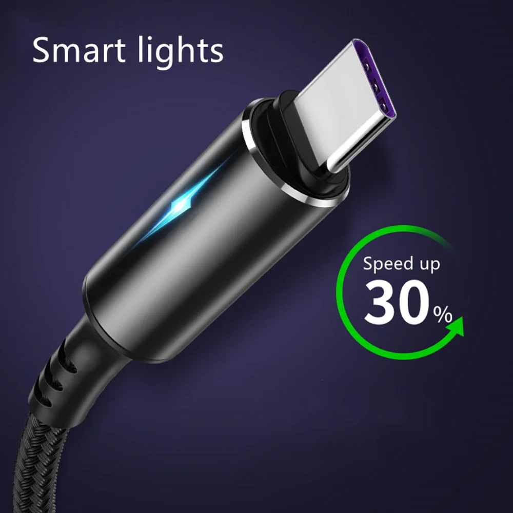 5A USB Cable 1.2m Fast Charging with LED Light IOS/Micro/Type-C USB Cables Data Cord Mobile Phone Fast Charge Cable
5A USB Cable 1.2m Fast Charging with LED Light IOS/Micro/Type-C USB Cables Data Cord Mobile Phone Fast Charge Cable