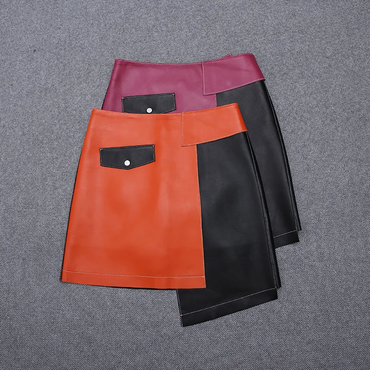 Designer women's New genuine leather Asymmetrical skirt High quality women's High-rise leather skirt C469
Designer women's New genuine leather Asymmetrical skirt High quality women's High-rise leather skirt C469
