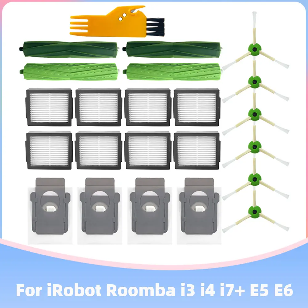 For iRobot Roomba i3 i4 i6 i7 i8 j7 E5 E6 E7 Robot Vacuum Cleaner Spare Parts Accessories Main Side Brush Hepa Filter Dust Bag
For iRobot Roomba i3 i4 i6 i7 i8 j7 E5 E6 E7 Robot Vacuum Cleaner Spare Parts Accessories Main Side Brush Hepa Filter Dust Bag