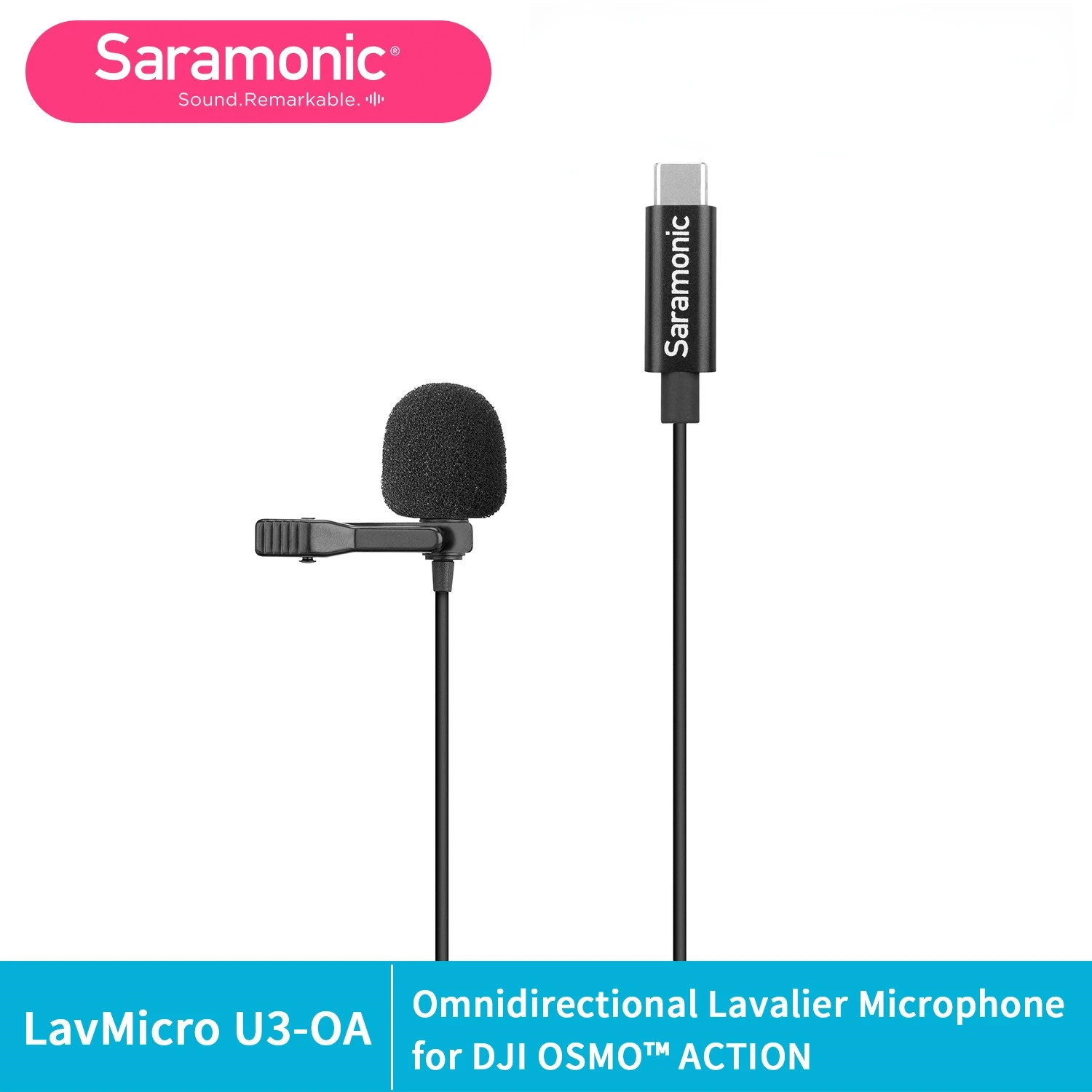 Saramonic LavMicro U3-OA Plug and Play Lavalier Microphone with Typc-C Connector for DJI OSMO Action for Vlogging and More
Saramonic LavMicro U3-OA Plug and Play Lavalier Microphone with Typc-C Connector for DJI OSMO Action for Vlogging and More
