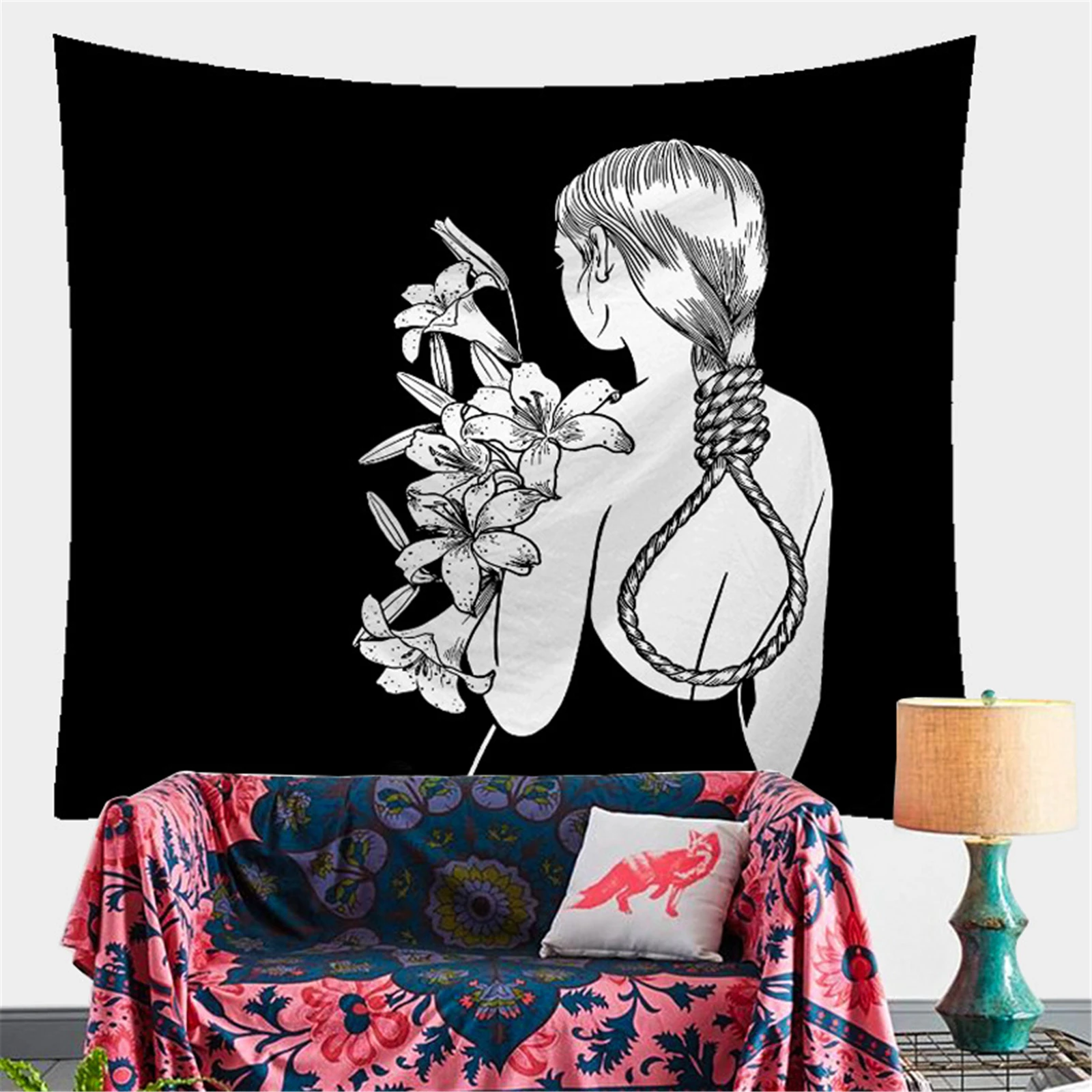 Tapestry Wall Hanging Hippie Home Decoration Abstract Plant Black And White Gossip Tapestries Wall Rugs Camp Yoga Mat Blanket
Tapestry Wall Hanging Hippie Home Decoration Abstract Plant Black And White Gossip Tapestries Wall Rugs Camp Yoga Mat Blanket