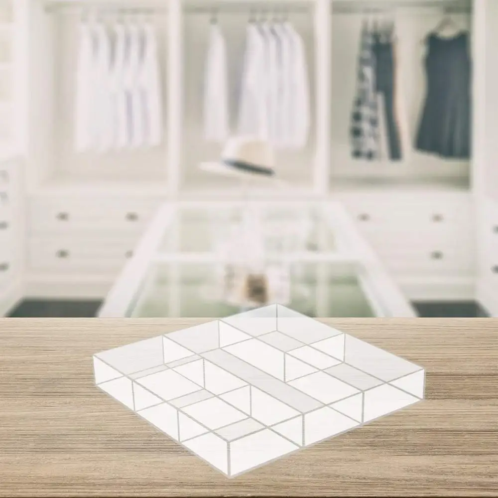 Acrylic Drawer Organizer Storage Tray, Clear Plastic Desk Makeup Drawer Organizer for Kitchen,Bathroom,Office
Acrylic Drawer Organizer Storage Tray, Clear Plastic Desk Makeup Drawer Organizer for Kitchen,Bathroom,Office