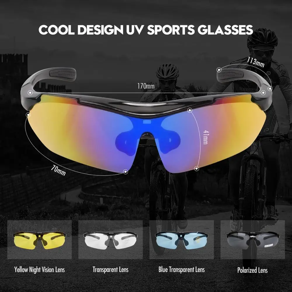 Солнцезащитные очки COPOZZ для мужчин и женщин поляризационные езды на велосипеде 5