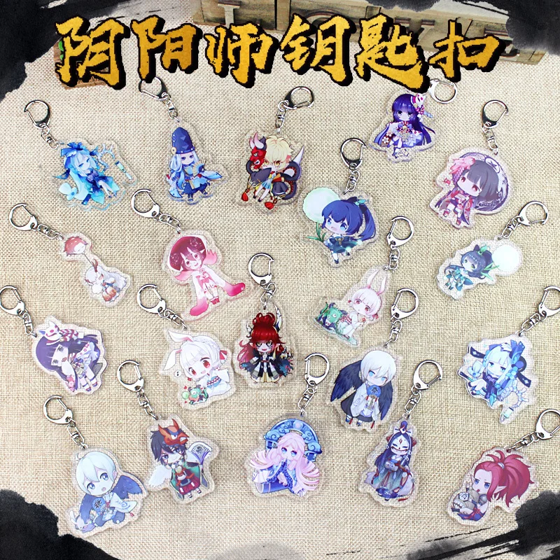 

Anime Game Onmyoji Asura Sakro Devanam indrah A Keychain Pendant Toys Cartoon Keyrings Badge Brooch Pin Button Decor Xmas Gifts